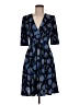 Veronica M. Print Blue Casual Dress Size M - photo 1