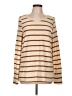 Chaser Stripes Tan Long Sleeve Top Size L - photo 1