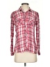 Maison Jules 100% Rayon Plaid Pink Long Sleeve Button-Down Shirt Size S - photo 1