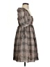En Saison 100% Polyester Plaid Brown Casual Dress Size XS - photo 4