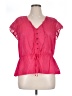 Venus Pink Short Sleeve Blouse Size XL - photo 1