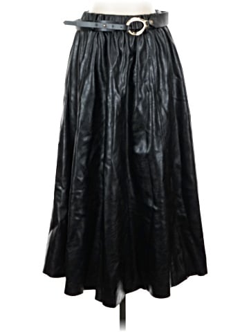 Zara Faux Leather Skirt (view 1)