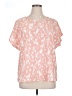Shein Curve 100% Polyester Pink Short Sleeve Blouse Size 14 Plus (1) - photo 1