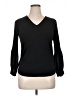 Adrianna Papell Black Long Sleeve Blouse Size 14 (estimated) - photo 1