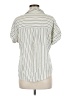 Thread & Supply 100% Rayon Stripes Ivory Short Sleeve Blouse Size M - photo 2
