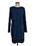 MICHAEL Michael Kors Graphic Blue Casual Dress Size L (petite) - photo 1