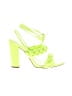 Schutz 100% Leather Tropical Green Sandals Size 7 - photo 1
