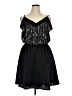 Andree by UNIT 100% Polyester Stars Black Cocktail Dress Size 1X - photo 1