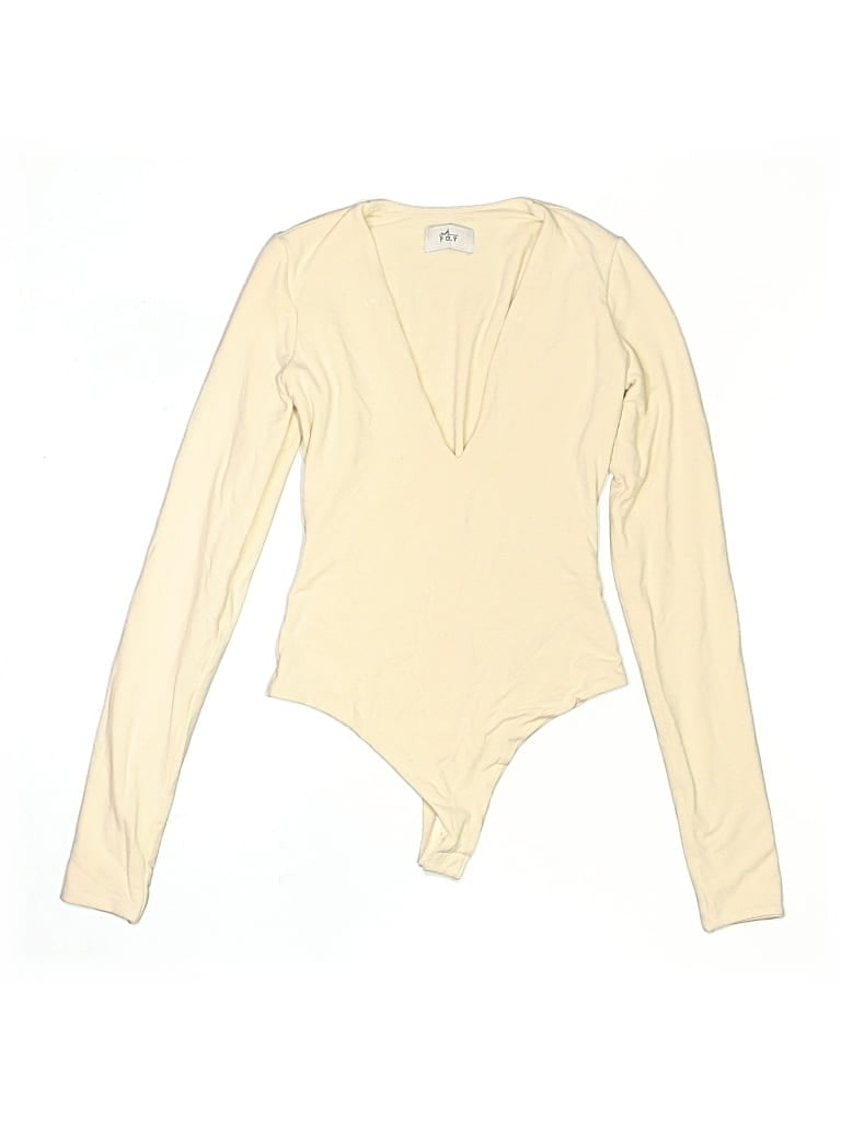 Oh Polly Bodysuit: Ivory Tops - Size X-Small