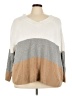 Westbound Color Block Tan Pullover Sweater Size 3X - photo 1