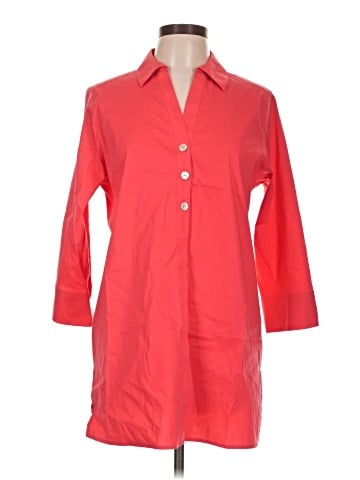 Foxcroft 3/4 Sleeve Button-Down Shirt (view 1)