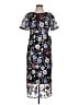 JS Collections 100% Polyester Floral Black Casual Dress Size 8 - photo 1