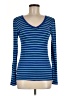 Gap Outlet Blue Long Sleeve Top Size M - photo 1