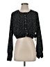 Amuse Society 100% Polyester Polka Dots Black Long Sleeve Blouse Size M - photo 1