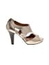 Sofft 100% Leather Silver Heels Size 9 1/2 - photo 1