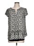 Twine & String 100% Polyester Gray Short Sleeve Blouse Size L - photo 1