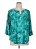 Notations Teal 3/4 Sleeve Blouse Size 1X - photo 1