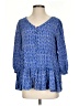 Maeve 100% Rayon Blue 3/4 Sleeve Blouse Size S - photo 1