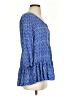 Maeve 100% Rayon Blue 3/4 Sleeve Blouse Size S - photo 4