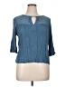 Kaktus 100% Rayon Blue 3/4 Sleeve Blouse Size XL - photo 1