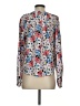 Veronica Beard 100% Silk Floral Ivory Blue Long Sleeve Silk Top Size 2 - photo 2