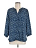 Jachs Girlfriend 100% Polyester Blue 3/4 Sleeve Blouse Size M - photo 1