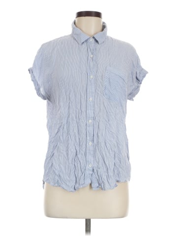 Cosmic Blue Love Short Sleeve Blouse (view 1)