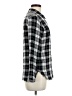 Stateside 100% Cotton Plaid Black Long Sleeve Button-Down Shirt Size M - photo 4