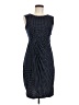 En Focus Studio Polka Dots Blue Cocktail Dress Size 6 - photo 1