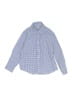 Crewcuts 100% Cotton Checkered-gingham Blue Long Sleeve Button-Down Shirt Size 6 - 7 - photo 1