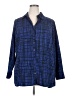 Croft & Barrow Plaid Blue Long Sleeve Blouse Size 2X - photo 1