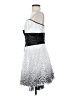 Jessica McClintock Polka Dots Silver White Cocktail Dress Size S - photo 5