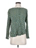 Hinge 100% Rayon Chevron-herringbone Green Long Sleeve Blouse Size XS - photo 1
