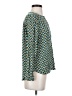 Hinge 100% Rayon Chevron-herringbone Green Long Sleeve Blouse Size XS - photo 4