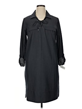 neiman marcus shirt dress 1970s Neiman Marcus Cotton Shirt Dress with Lace Appliqu Wayward Collection