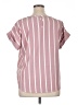 Shein Curve 100% Polyester Stripes Pink Short Sleeve Blouse Size 14 Plus (1) - photo 2