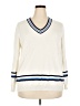 POPSUGAR Stripes Ivory Pullover Sweater Size 2X - photo 1
