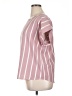 Shein Curve 100% Polyester Stripes Pink Short Sleeve Blouse Size 14 Plus (1) - photo 5