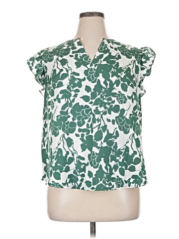 Shein Curve Short Sleeve Blouse (view 1)