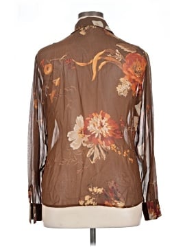 Linda Allard Ellen Tracy Long Sleeve Silk Top (view 2)