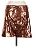 Diane von Furstenberg 100% Polyester Metallic Brown Formal Skirt Size 6 - photo 2