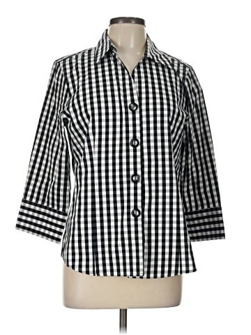 Foxcroft 3/4 Sleeve Button-Down Shirt (view 1)