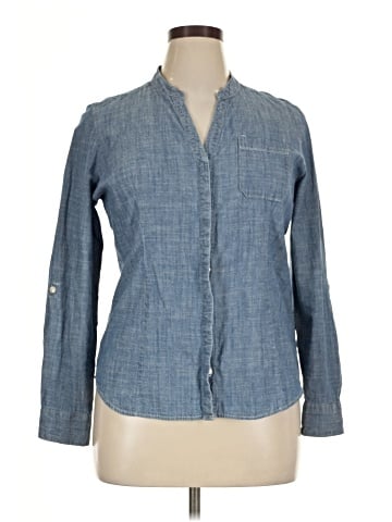 Dockers 3/4 Sleeve Button-Down Shirt (view 1)