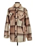 Thread & Supply 100% Polyester Plaid Brown Coat Size S - photo 1
