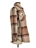 Thread & Supply 100% Polyester Plaid Brown Coat Size S - photo 4