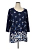 Slinky Brand Blue 3/4 Sleeve Top Size 1X (petite) - photo 1
