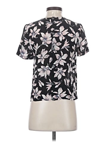 Madewell Silk Button-Back Tie Tee in Winter Orchid (view 2)