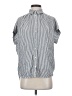 Madewell 100% Viscose Stripes Silver Short Sleeve Button-Down Shirt Size XS - photo 1