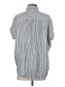 Madewell 100% Viscose Stripes Silver Short Sleeve Button-Down Shirt Size XS - photo 2