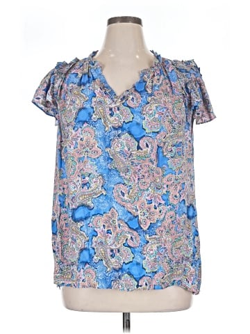 Rose + Olive Short Sleeve Blouse (view 1)